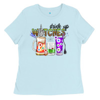 Baby Blue Drink Up Witches Ladies Tee - CowhideDigitalArt