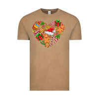 Vintage Coffee love Christmas  heart Vintage Tee - CowhideDigitalArt
