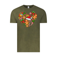 Vintage Olive love Christmas  heart Vintage Tee - CowhideDigitalArt