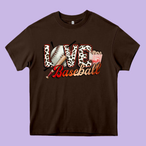 Love Baseball Heavy Core Tee Designed By Fadigitalartstudio