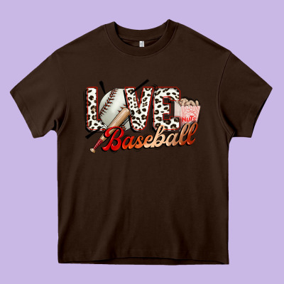 Love Baseball Heavy Core Tee Designed By Fadigitalartstudio