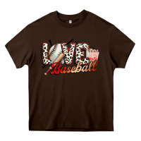 Chocolate Brown love baseball Heavy Core Tee - FaDigitalArtStudio