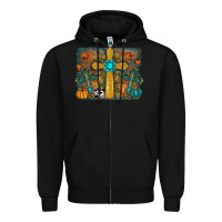 Black fall cross Zipper Hoodie - RanaPortraitStore