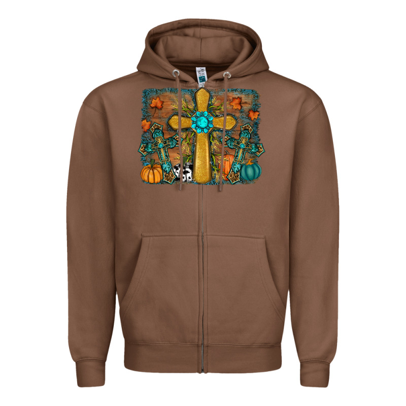 Fall Cross Zipper Hoodie by RanaPortraitStore | Teevron