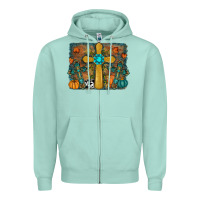 Seafoam fall cross Zipper Hoodie - RanaPortraitStore