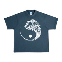 Midnight Navy yin yang bonsai tree Urban Heavy Tee - artisFamous