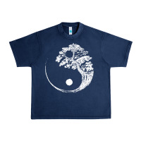Navy yin yang bonsai tree Urban Heavy Tee - artisFamous