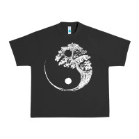 Pigment Black yin yang bonsai tree Urban Heavy Tee - artisFamous