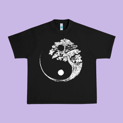 Yin Yang Bonsai Tree Urban Heavy Tee Designed By Artisfamous