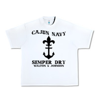 White cajun navy Urban Heavy Tee - artisFamous