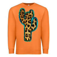 Turquoise Leopard Cactus Premium Sweatshirt | Teevron