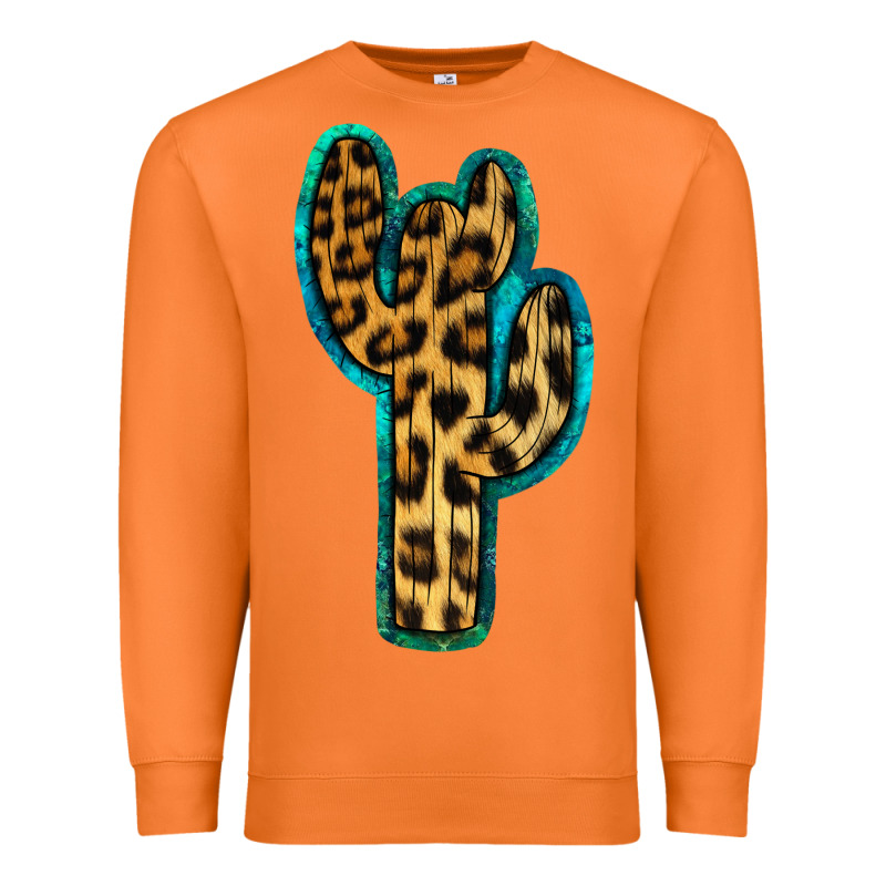 Turquoise Leopard Cactus Premium Sweatshirt by RanaPortraitStore | Teevron