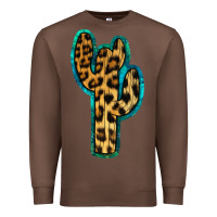 Chestnut Turquoise Leopard Cactus Premium Sweatshirt - RanaPortraitStore