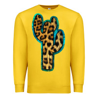 Lemon Turquoise Leopard Cactus Premium Sweatshirt - RanaPortraitStore