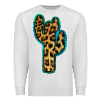 Oatmeal Heather Turquoise Leopard Cactus Premium Sweatshirt - RanaPortraitStore