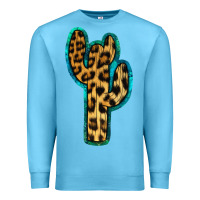 Ocean Blue Turquoise Leopard Cactus Premium Sweatshirt - RanaPortraitStore