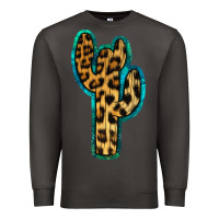 Smoke Turquoise Leopard Cactus Premium Sweatshirt - RanaPortraitStore