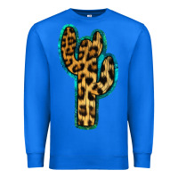 True Royal Turquoise Leopard Cactus Premium Sweatshirt - RanaPortraitStore