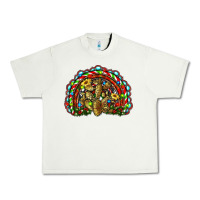 Pistachio christmas rainbow with leopard cactus Urban Heavy Tee - RanaPortraitStore