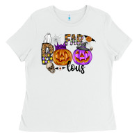 White Fab Boo Lous Ladies Tee - CowhideDigitalArt