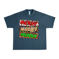 Midnight Navy merry merry merry Urban Heavy Tee - CowhideDigitalArt