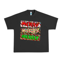 Pigment Black merry merry merry Urban Heavy Tee - CowhideDigitalArt