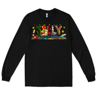 Black Christmas Jolly Teacher Long Sleeve Tee - Artiststas