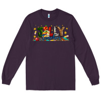 Plum Christmas Jolly Teacher Long Sleeve Tee - Artiststas