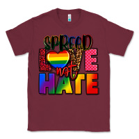 Burgundy spread love not hate Classic Tee - FaDigitalArtStudio