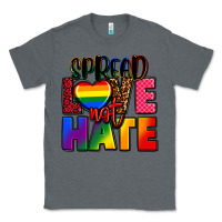 Charcoal Heather spread love not hate Classic Tee - FaDigitalArtStudio