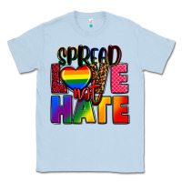 Dusty Blue spread love not hate Classic Tee - FaDigitalArtStudio