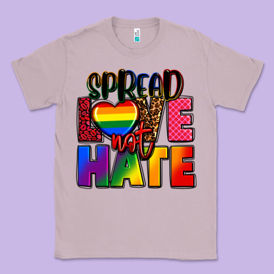 Spread Love Not Hate Classic Tee Designed By Fadigitalartstudio