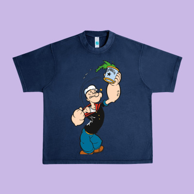 Popeye Spinach Retro Mens Funny Urban Heavy Tee Designed By Artisfamous