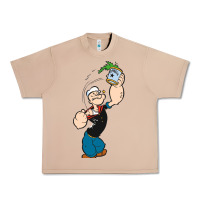 Burro Popeye Spinach Retro Mens Funny Urban Heavy Tee - artisFamous