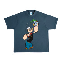 Popeye Spinach Retro Mens Funny Urban Heavy Tee | Teevron
