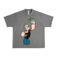 Tornado Popeye Spinach Retro Mens Funny Urban Heavy Tee - artisFamous