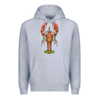 Heather Grey lobster Premium Hoodie - BarkalooDesign