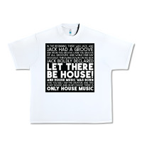 White Let there be house music Urban Heavy Tee - artisFamous