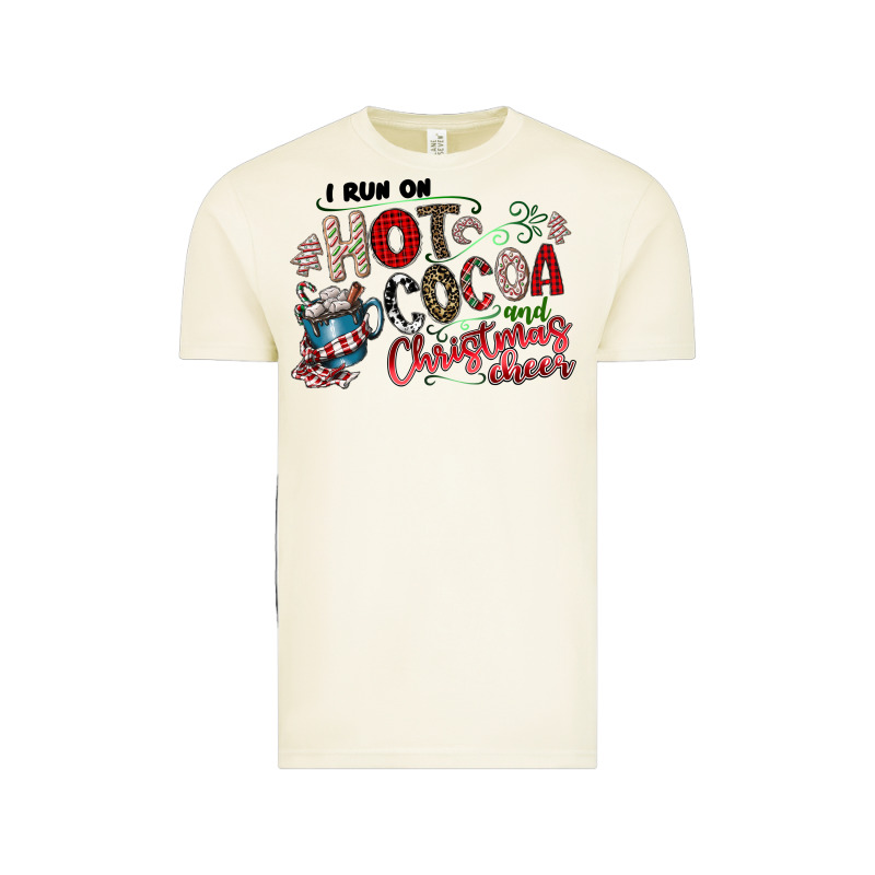 I Run Hot Cocoa And Christmas Cheer Vintage Tee by CowhideDigitalArt | Teevron