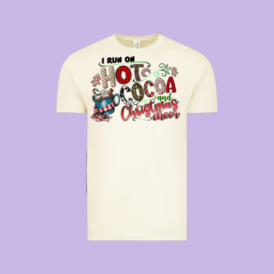I Run Hot Cocoa And Christmas Cheer Vintage Tee Designed By Cowhidedigitalart