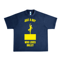 Navy just a boy who loves ballet Urban Heavy Tee - artisFamous