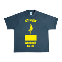 Midnight Navy just a boy who loves ballet Urban Heavy Tee - artisFamous