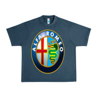 Midnight Navy alfa racing big merch Urban Heavy Tee - artisFamous