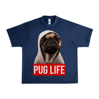 Navy pug life Urban Heavy Tee - artisFamous