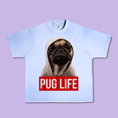 Pug Life Urban Heavy Tee Designed By Artisfamous