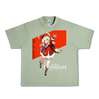 Oil Green Genshin Impact Klee Urban Heavy Tee - artisFamous