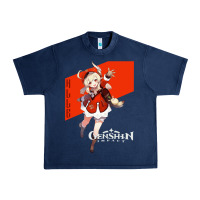 Navy Genshin Impact Klee Urban Heavy Tee - artisFamous