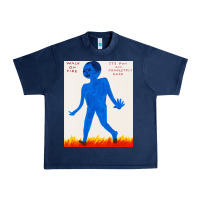 Navy walk davids on fire Urban Heavy Tee - artisFamous