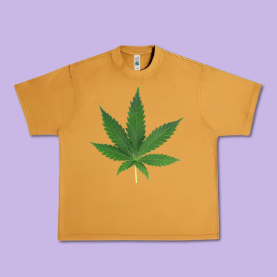 Weed Leaf Urban Heavy Tee Designed By Artisfamous