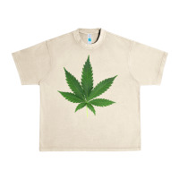 Sandshell Weed leaf Urban Heavy Tee - artisFamous